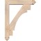 Ekena Millwork Merced Arts and Crafts Smooth Bracket w/ Offset Brace, Douglas Fir, 5 1/2"W x 26"D x 34"H BKT0604X26X34MRC03SDF - alternate 2